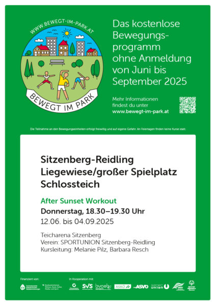 Plakat Bewegt im Park 2025